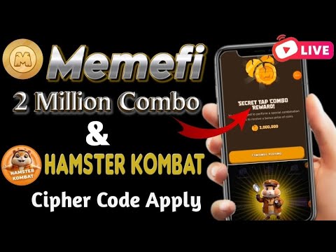 Memefi Secret Combo 3 jule | Hamster Kombat chiper code | today combo | Memefi Token | launch date |