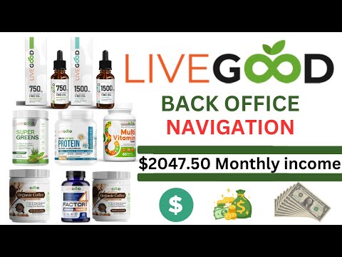 Livegood - Navigating through back office pages.