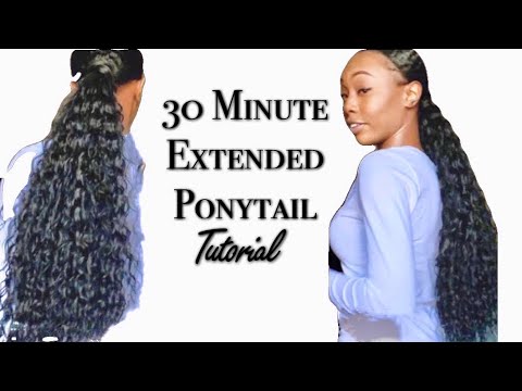 24 INCHES FOR $10 ! FT. MODEL MODEL PONY PRO QUICK WRAP WEAVE PONYTAIL REVEIW & INSTAL.