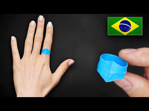 Origami de Anel Fácil - Instruções em Português BR