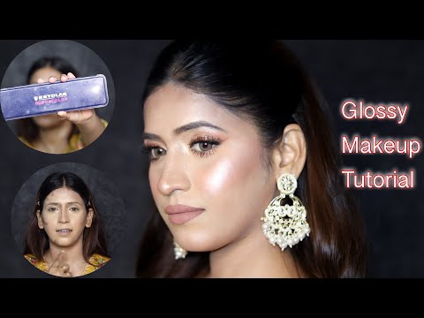 Glossy Makeup Tutorial Step By Step ✅ For Winter | Dry Skin Makeup Tutorial | 3D Makeup | Dewy look