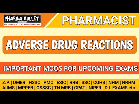 DMER Pharmacist exam questions | Adverse Drug Reaction MCQS | DMER previous year question