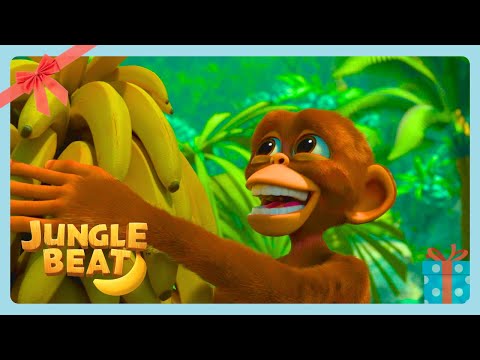 WHAT'S MINE IS YOURS!! 🎁 ❄️ HAPPY HOLIDAYS ❄️ Jungle Beat ANIMATED SHOW FOR KIDS | WildBrain Bananas