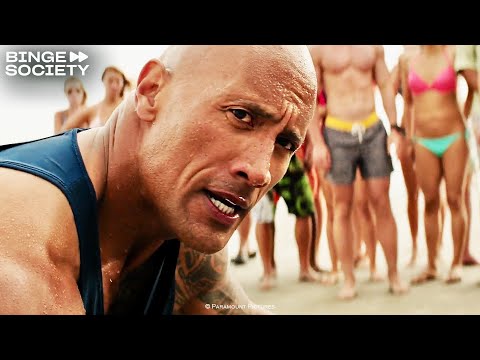 Baywatch (2017): Dwayne Johnson VS Zac Efron Scene