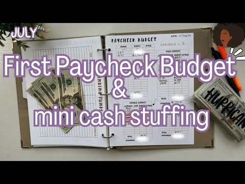 July First Paycheck Budget & Cash Stuffing | Zero Based Budget | Millennial Couple