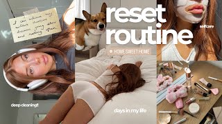 sunday RESET routine 🎧 productive day, cleaning and organizing, self care, + refilling my cup