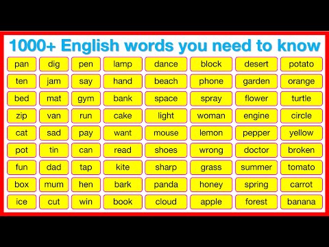 1000+ words in English 🤔 | 3, 4, 5 & 6 letter words you need to know! | English vocabulary