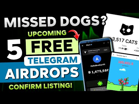 🛑 5 Free Telegram Airdrops - Confirm Exchange Listing Soon | Dont Miss to Participate | DOGS Airdrop