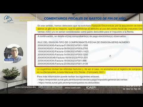 Comentarios fiscales a los gastos de fin de año