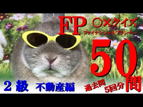 【FP２級】50問〇×クイズ不動産７　ファイナンシャルプランナーマルバツ。わかりやすい。高卒式だから安心。聴き流しでも勉強！#過去問#解説#猫#犬#1分で知識アップ#うさぎ#NISA#fp2#fp3