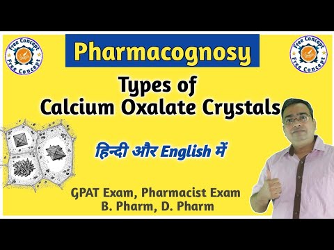 Pharmacognosy | Calcium Oxalate Crystals | Types and Examples | GPAT Exam | Pharmacist Exam | Pharma