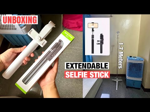 Unboxing 1.7m Extendble Tripod/Monopod Selfie Stick w/ Bluetooth Shutter | Review