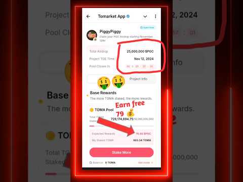 Tomarket stake and earn pgc l tomarket stake and earn piggypiggy l tomarket listing