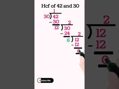 Hcf | Hcf by Division Method | Hcf of 2 numbers | Hcf of 42 and 30 | #hcf