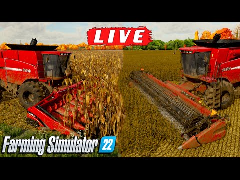 🔴 It's 110° But This Harvest Has To Get Done Now | Farming Simulator 22