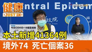 本土新增41364例  境外74  死亡個案36【健康資訊】