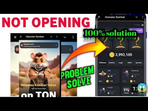 How to Fix Hamster Kombat Error Unable To Get  Account info | hamster Kombat account error solution