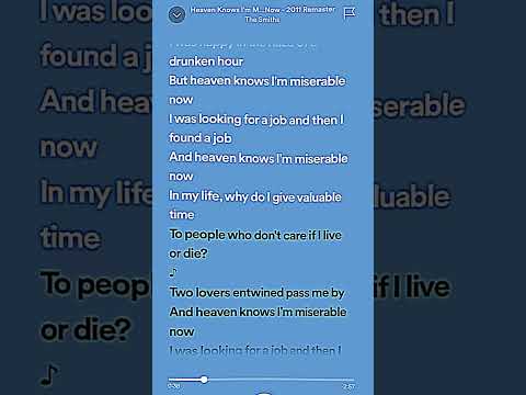 Heaven Knows I’m Miserable Now - The Smiths #spedup #spedupsongs #edit #music #edits
