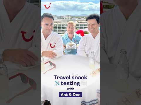 Travel snack testing with Ant & Dec 😋 #tui #holiday #antanddec #happinessambassadors #trending