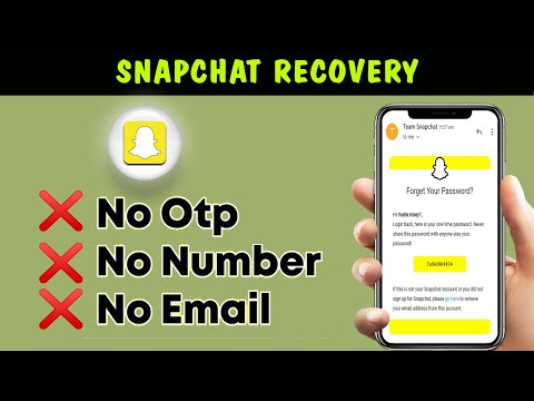 Recover SnapChat Account without Recovery Email and Phone Number 2024 || SnapChat Account Recovery