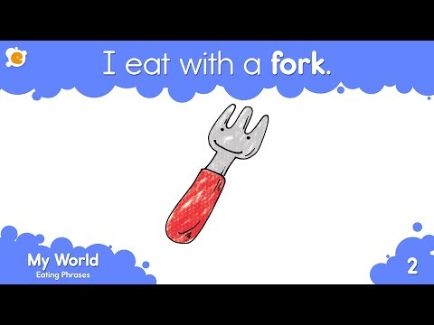 I Eat With A Fork - Dinnertime Vocabulary and Pattern Practice