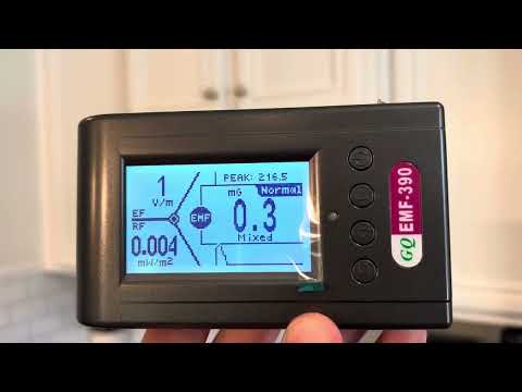 Microwave oven EMF reading, don’t stand too close!