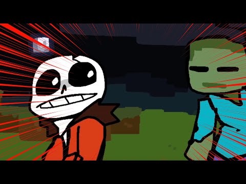 【サンズinマイクラ】ハードテールサンズがマイクラをやったら...｜HARDTALE SANS PLAYS MINECRAFT【吹き替え/JPN dub】