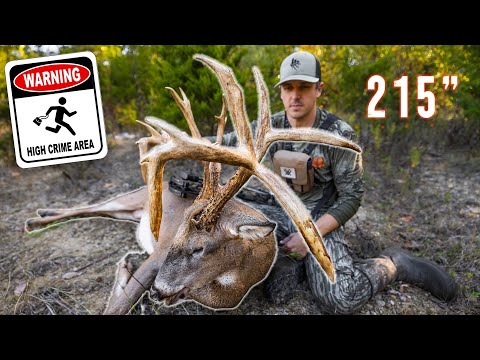 OUR BIGGEST BUCK!! (Hunting a DANGEROUS AREA) The Story of Kimbo