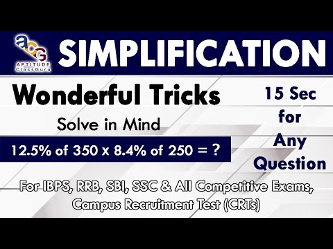 Simplification Shortcuts, Tips and Tricks for All Competitive Exams | Part 01 | Solve in Mind | Eng