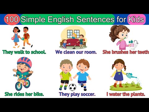 100 Simple English Sentenes for Kids | Simple Present Tense | Daily Sentences #englishvocabulary