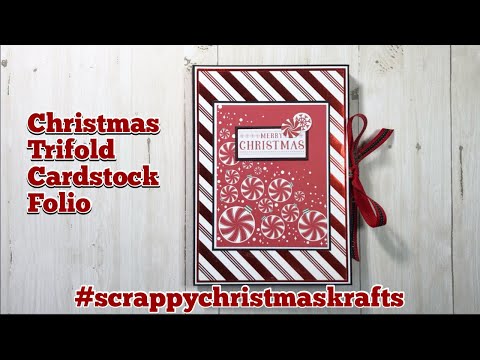 Christmas Trifold Cardstock Folio #scrappychristmaskrafts collab w/​⁠@KarolinasKrafts May 2024