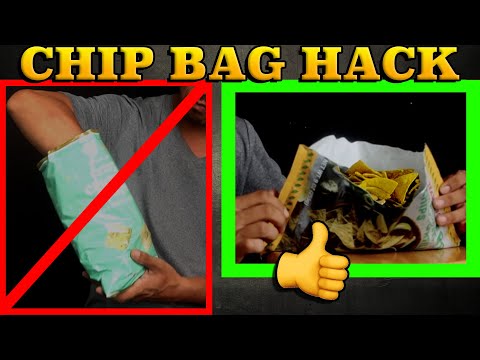 CHIP BAG HACK!  Best Way to Eat Chips from a Bag - Easy Food Hacks for Eating Potato Chips & Popcorn