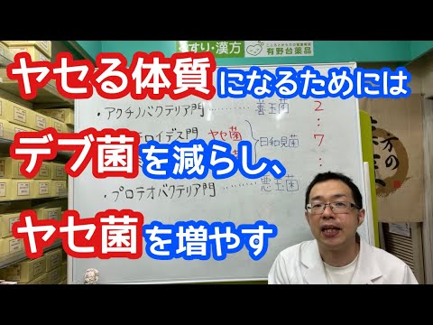 ヤセる体質になるためには、デブ菌を減らしヤセ菌を増やす