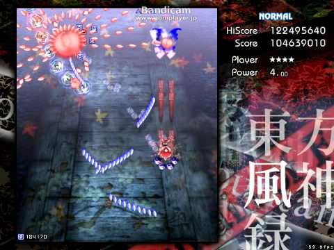 東方風神録　vs東風谷 早苗（5面）　Normal