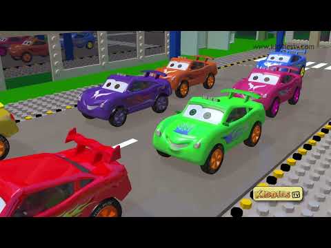 Vehicles (Baby shark) &  more Color videos for kids | Learn color with vehicles for kids | Kiddiestv