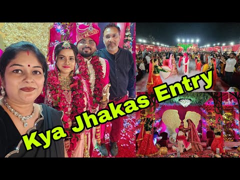 Vlog967👉 Dulhadulhan Ka Entry and Jai mala 👉 Kya khub jodi hai.....👌👌👌👌