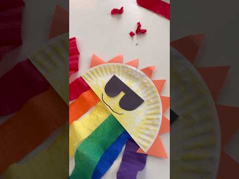 Sunny Rainbows Simple Summer Preschool Craft: Summer Craft Series | Color Recognition Practice