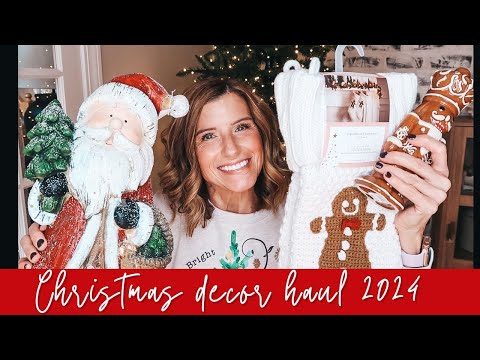 HUGE CHRISTMAS DECOR HAUL | WALMART, AMAZON, POTTERY BARN, TJ MAXX CHRISTMAS DECOR IDEAS