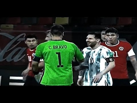 Lionel Messi & Claudio Bravo last match, special match against each other ميسي ضد برافو آخر مباراة