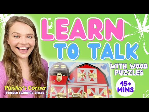 Learn to Talk with Wood Puzzles | Best Toddler Learning Video | Fun Puzzles for Kids | Learn Colors