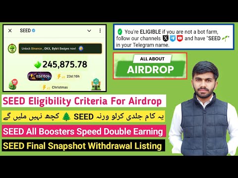 SEED Airdrop Eligibility Criteria ❌| How To Eligibility For SEED Airdrop ✅| SEED Important Task KrLo