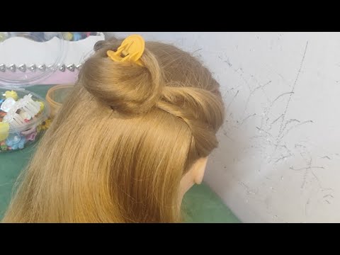 Easy And Unique Hair Style For Party|Cute Easy Hair Style For Long Hair|#hairstyletutorials#hairbun