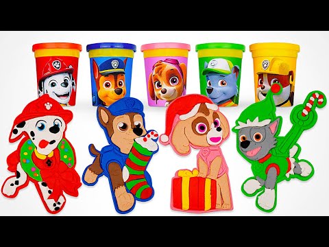 PAW Patrol Christmas Play Doh | Cozy Up with the Pups & Learn Colors | Preschool Learning for Kids