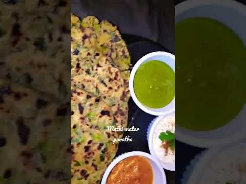 Methi-matar paratha (winter special) #shortvideo #shorts #viral