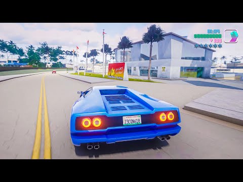 GTA: Vice City Definitive Edition RAW Gameplay Concept - GTA Trilogy Demo Gameplay [GTA 5 PC Mod]