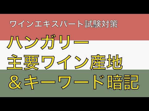 【ハンガリー】主要なワイン産地と重要キーワードを覚えよう【ワインエキスパート試験】