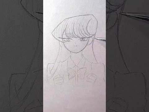 Drawing Komi - komi can't communicate #anime #shorts