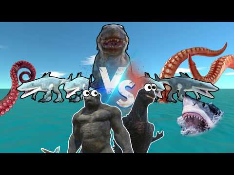 Angry Shin Godzilla Helps Kong Seek Revenge vs Megalodon Rex x King Shark in ARBS