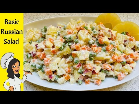 Mayonnaise Russian Salad recipe with Simple ingredients 🥗