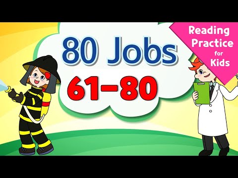 Easy Reading Practice for kids | 80 Jobs 61-80